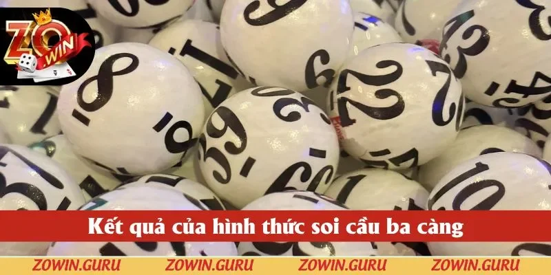Kết quả của hình thức soi cầu ba càng